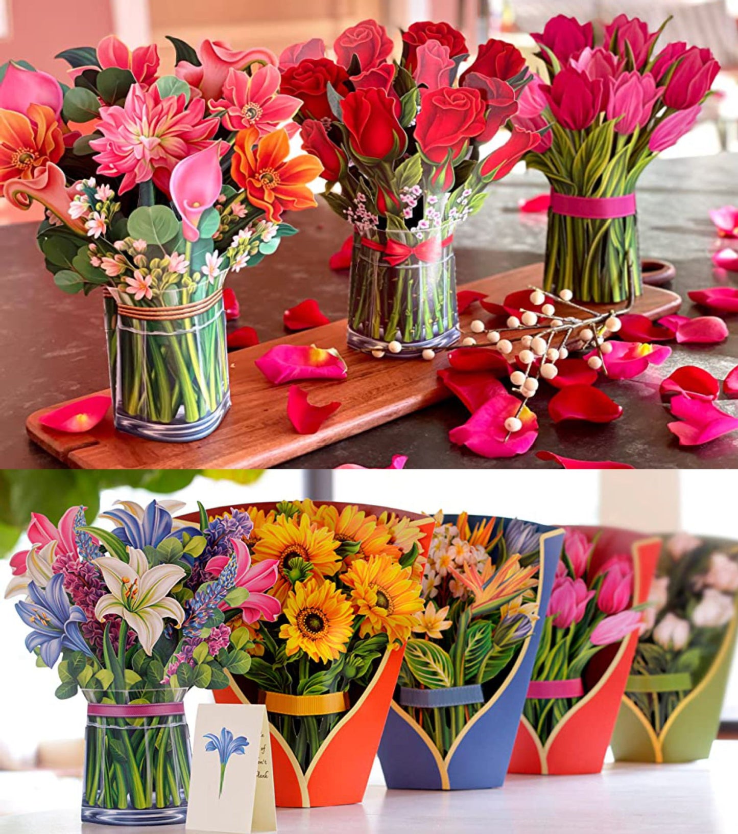 π₯ Buy 2 Get 10% Off π 3D Paper Bouquet Card, Pop-Up Flower Greeting Cards π Hot Gift