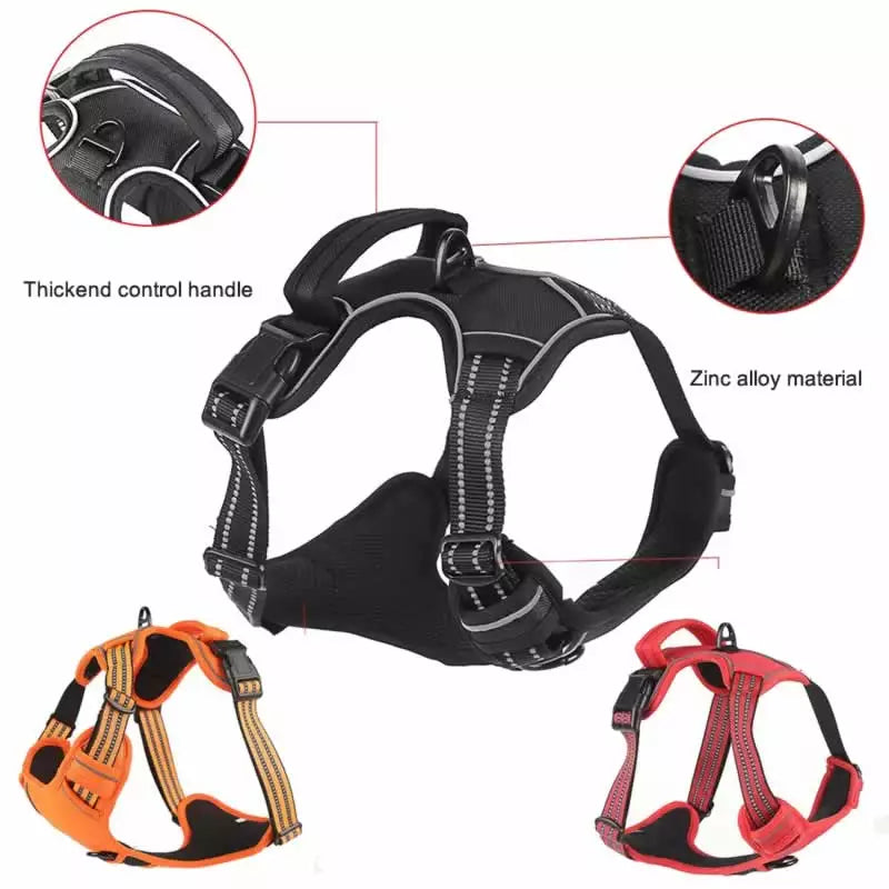No-Pull Breathable Reflective Dog Harness (incl. Lifetime Warranty)