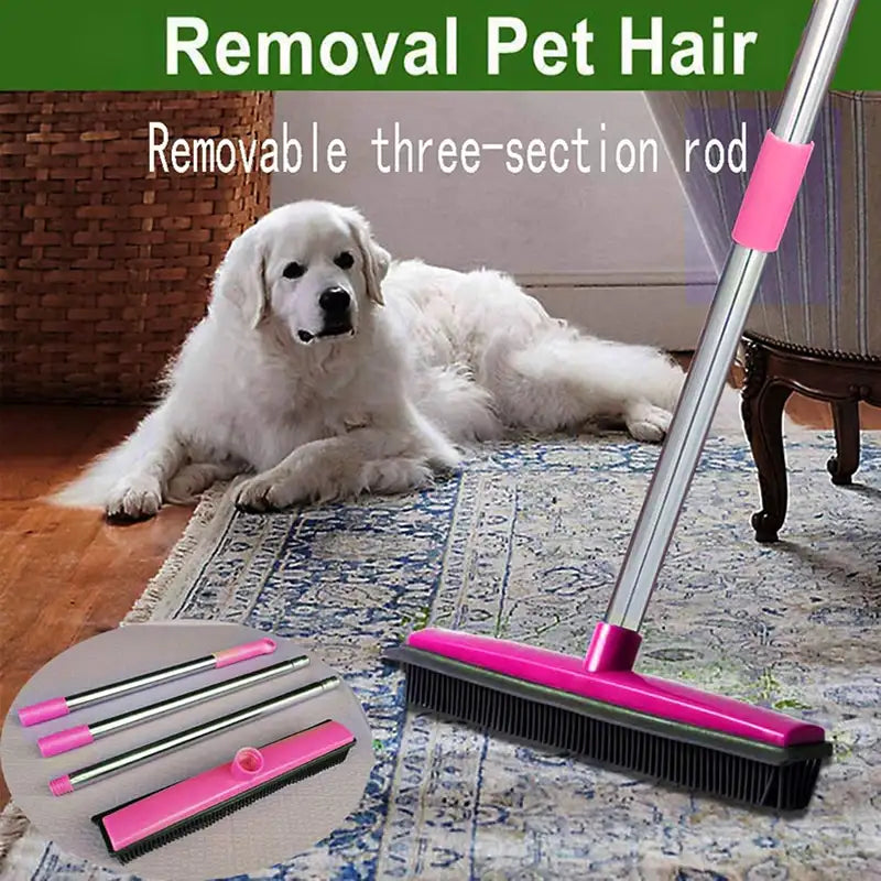 Pet Hair Rubber Brush – Adjustable, Multi-Surface Fur Removal Tool