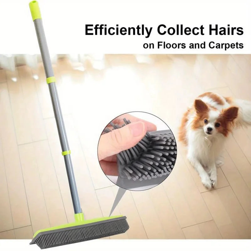 Pet Hair Rubber Brush – Adjustable, Multi-Surface Fur Removal Tool