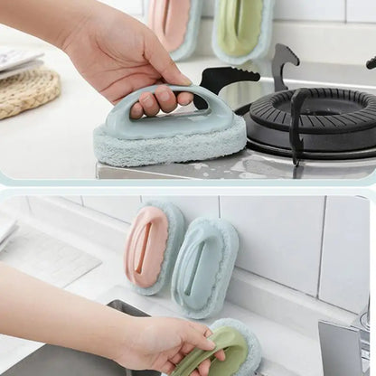 All-Purpose Bathroom and Kitchen Scrub Brush with Handle