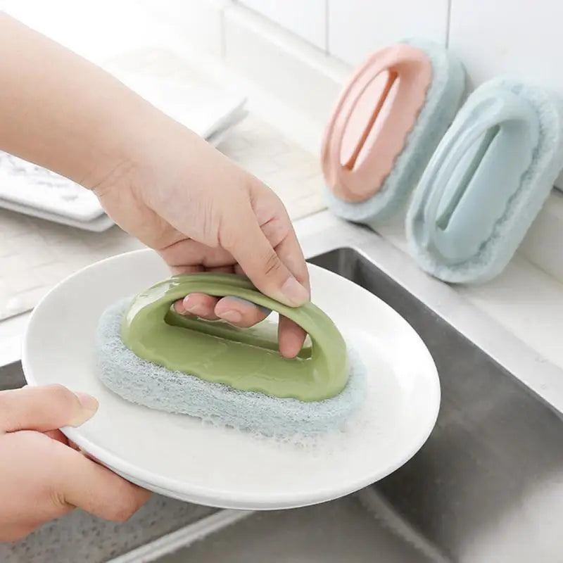 All-Purpose Bathroom and Kitchen Scrub Brush with Handle