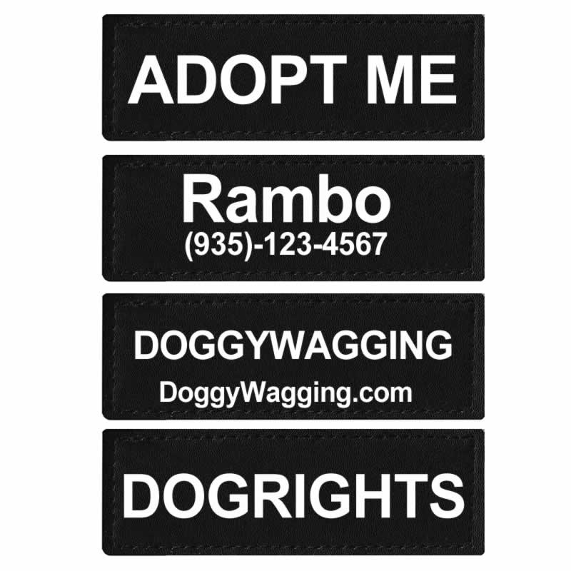 Custom Dog Patches Harness Labels