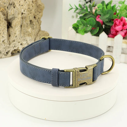 Custom Engraved Anti-Lost Dog Collar with Metal ID Tag - incl. Lifetime Warranty