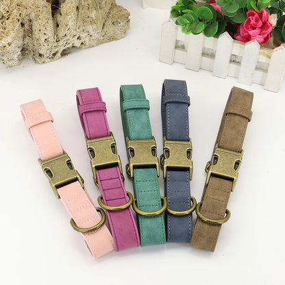 Custom Engraved Anti-Lost Dog Collar with Metal ID Tag - incl. Lifetime Warranty