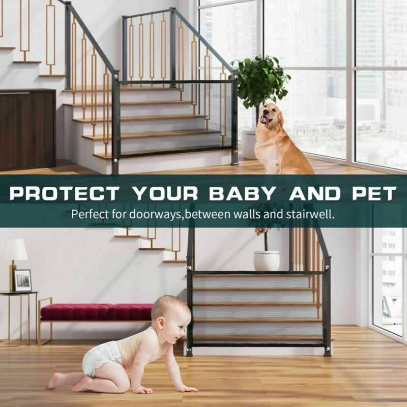 Easy-Install Mesh Safety Dog Gate