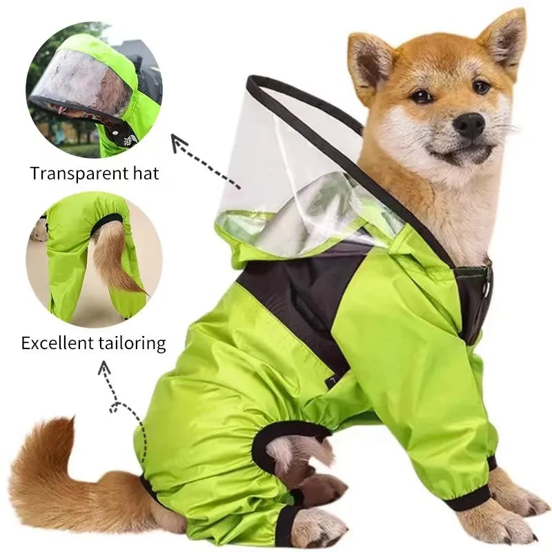 Waterproof Dog Raincoat - Pet Clothes for Wet Weather Protection