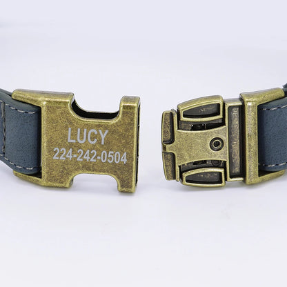 Custom Engraved Anti-Lost Dog Collar with Metal ID Tag - incl. Lifetime Warranty