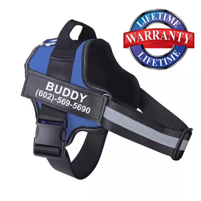 Lifetime Warranty Personalized DoggyWagging NO PULL Harness