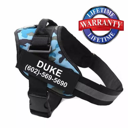 Lifetime Warranty Personalized DoggyWagging NO PULL Harness