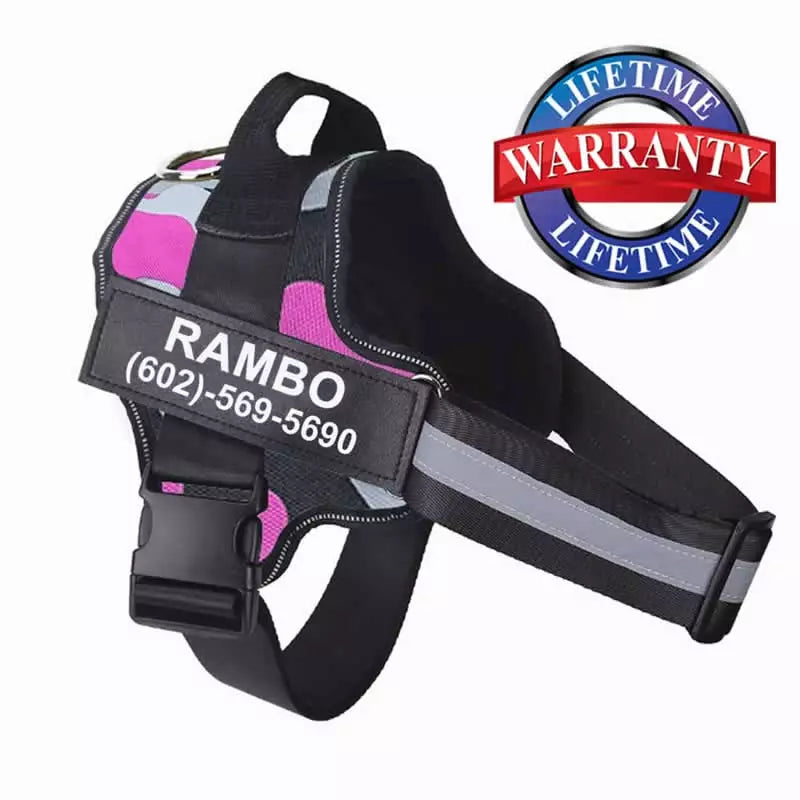 Lifetime Warranty Personalized DoggyWagging NO PULL Harness