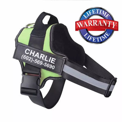 Lifetime Warranty Personalized DoggyWagging NO PULL Harness