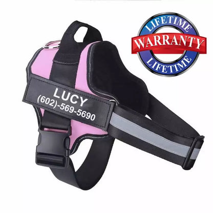 Lifetime Warranty Personalized DoggyWagging NO PULL Harness