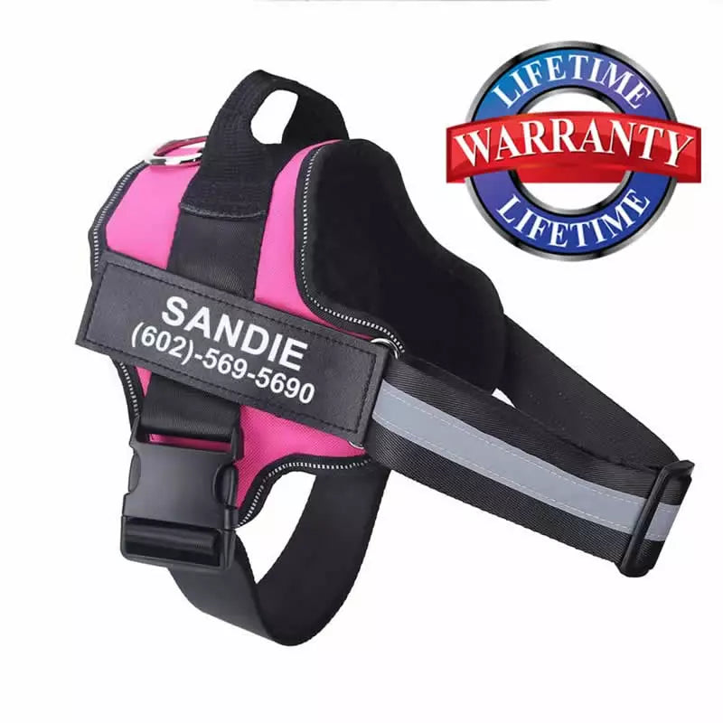 Lifetime Warranty Personalized DoggyWagging NO PULL Harness