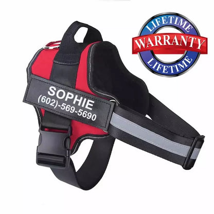 Lifetime Warranty Personalized DoggyWagging NO PULL Harness