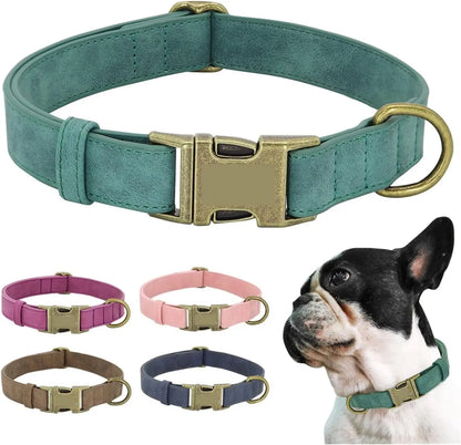 Custom Engraved Anti-Lost Dog Collar with Metal ID Tag - incl. Lifetime Warranty