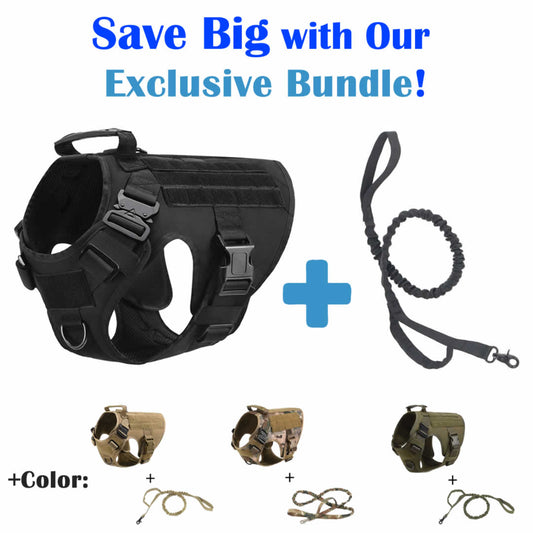 Tactical Dog Training Set: Reinforced Harness and Leash